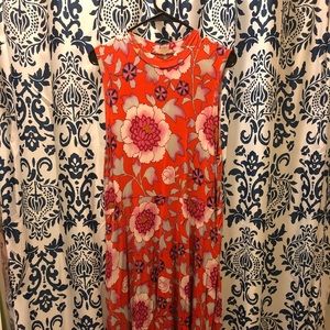 Anthropologie Dresses - Floral Peach Orange 🍊 and Mint Racer Dress Anthropologie Dresses - Floral Peach Orange 🍊 and Mint Racer Dress